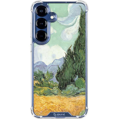 van Gogh - Wheatfield with Cypresses by Van Gogh Galaxy S25 Clear Case